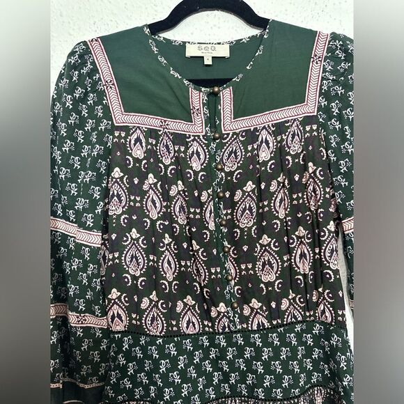 Sea New York Dark Green and Maroon Sailor Dress size 4 - Picture 5 of 11